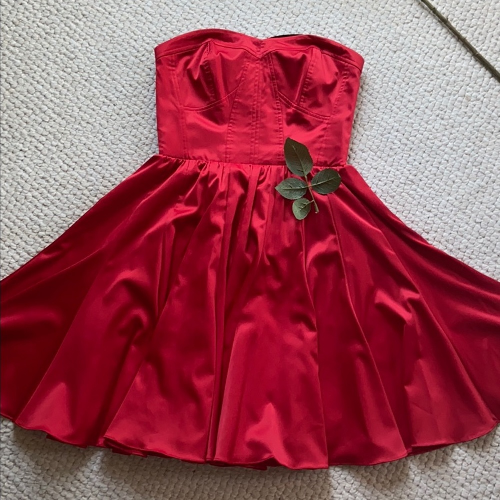 Vintage guess red satin dress